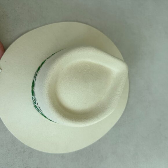 NWT Lack of Color Ivy Beverly Wool Felt Fedora Hat Ivory French Ribbon Band - Picture 9 of 13